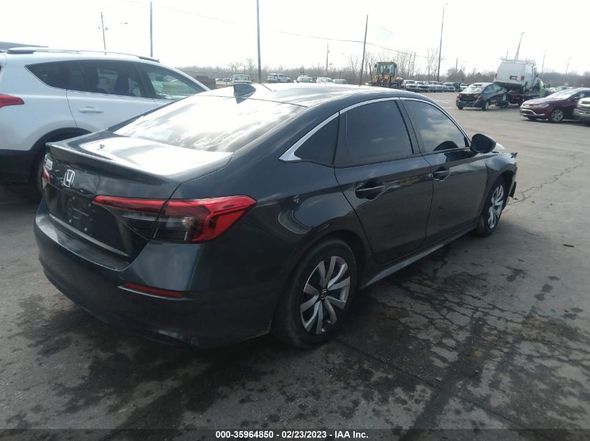 2022 HONDA CIVIC SEDAN LX VIN: 2HGFE2F25NH506895