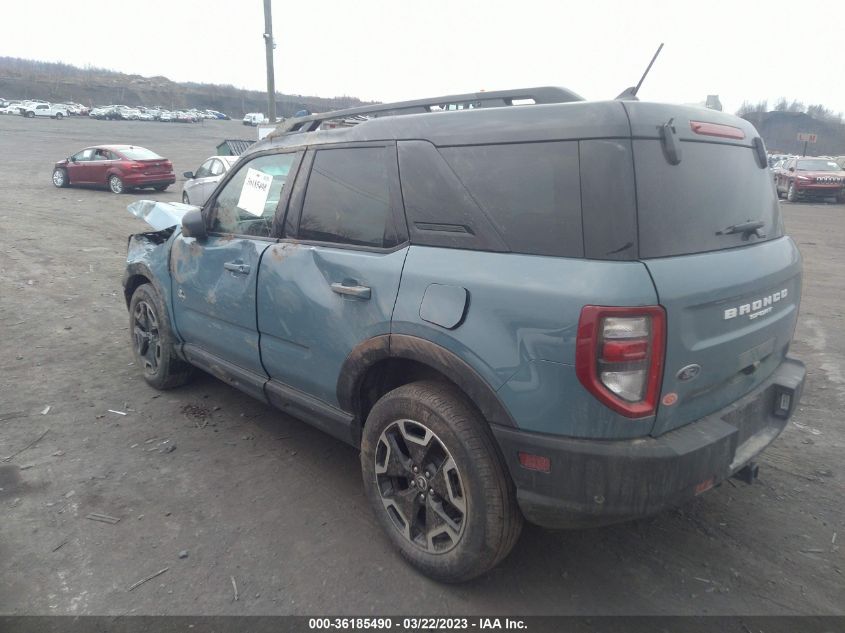 2022 FORD BRONCO SPORT OUTER BANKS VIN: 3FMCR9C61NRD64860