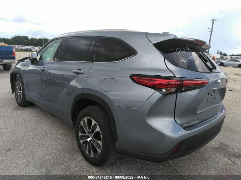 2021 TOYOTA HIGHLANDER XLE VIN: 5TDGZRAH7MS043329