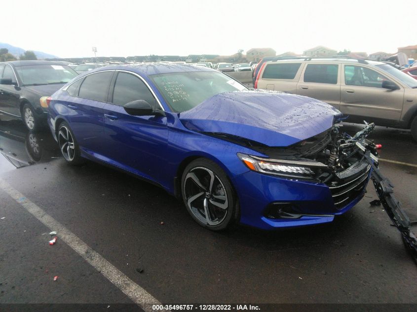 2022 HONDA ACCORD SEDAN SPORT VIN: 1HGCV1F33NA052165