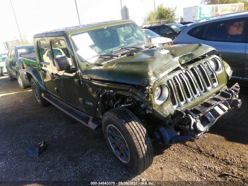 2022 JEEP GLADIATOR OVERLAND VIN: 1C6HJTFG8NL170321