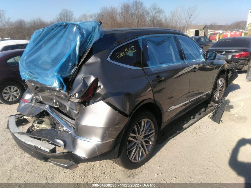 2022 ACURA MDX W/ADVANCE PACKAGE VIN: 5J8YE1H84NL036740