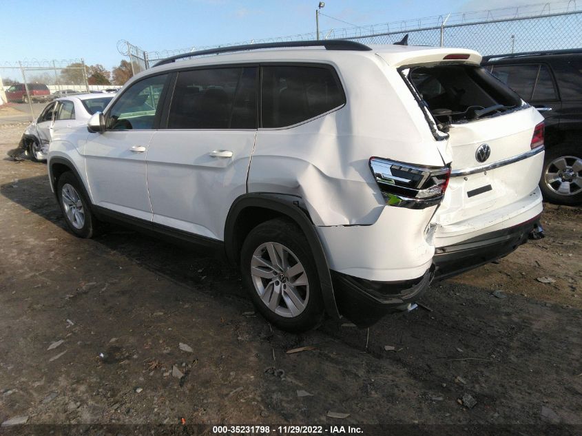 2021 VOLKSWAGEN ATLAS 2.0T S VIN: 1V2AP2CA4MC557822