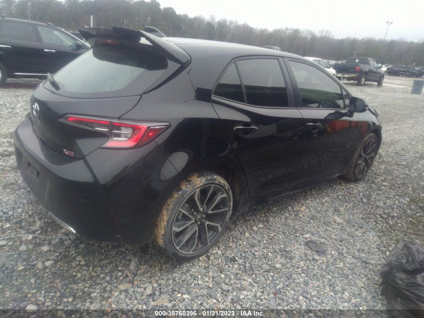 2022 TOYOTA COROLLA HATCHBACK XSE VIN: JTNC4MBE0N3183760