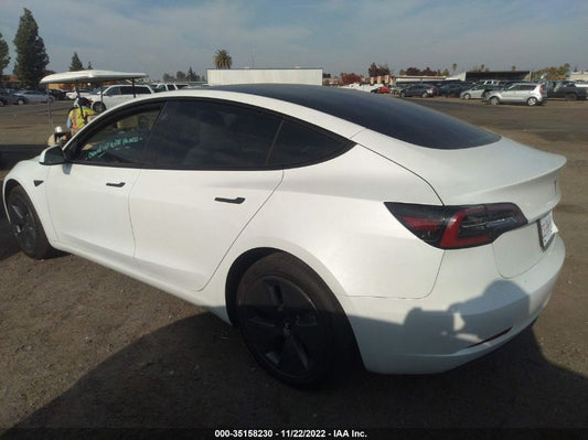 2022 TESLA MODEL 3 LONG RANGE VIN: 5YJ3E1EB0NF316148