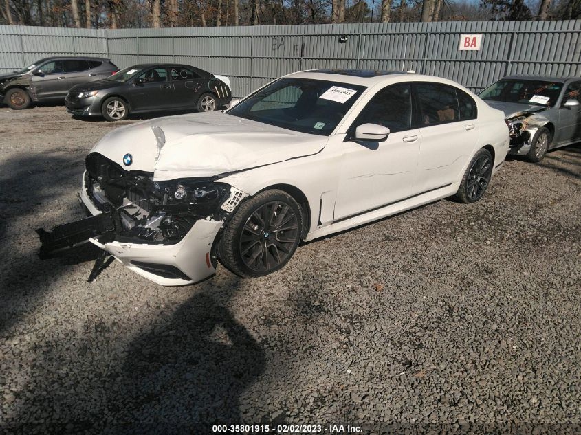 2022 BMW 7 SERIES 740I XDRIVE VIN: WBA7T4C07NCJ67550