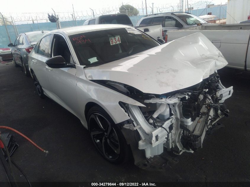 2022 HONDA ACCORD SEDAN SPORT VIN: 1HGCV1F36NA056811