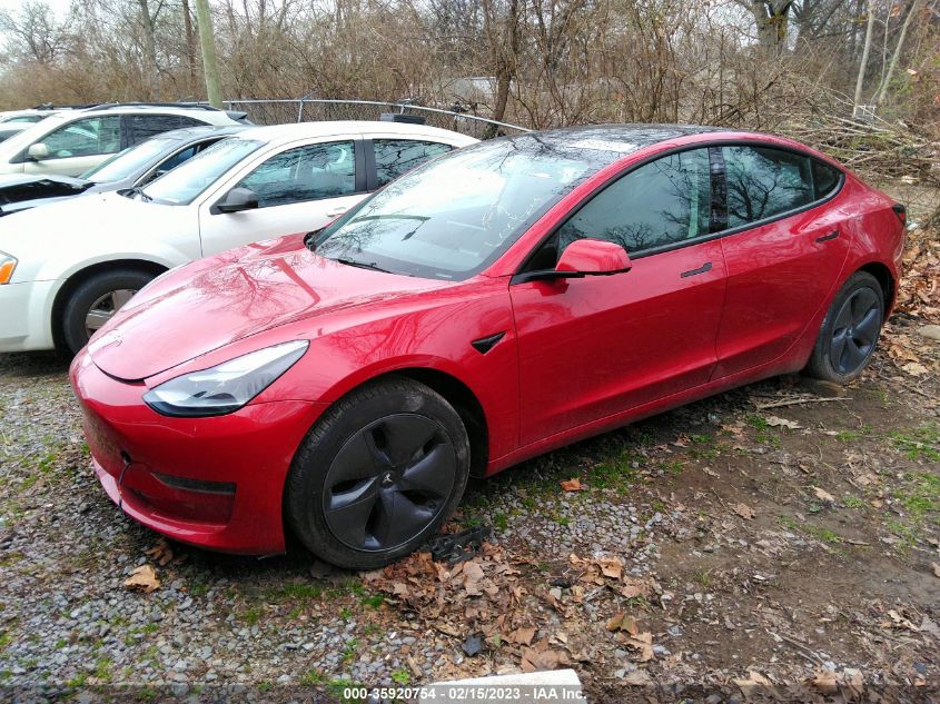 2022 TESLA MODEL 3 VIN: 5YJ3E1EA7NF197828