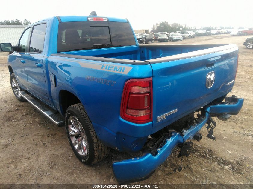 2021 RAM 1500 LARAMIE VIN: 1C6SRFJT1MN718084