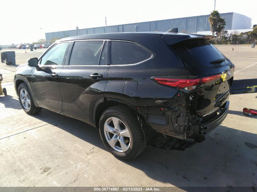 2022 TOYOTA HIGHLANDER LE VIN: 5TDZZRAH9NS540005