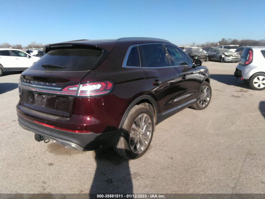 2022 LINCOLN NAUTILUS RESERVE VIN: 2LMPJ8KP5NBL15466