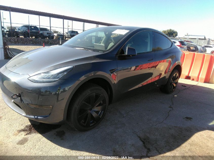 2022 TESLA MODEL Y LONG RANGE VIN: 7SAYGDEE3NA015465