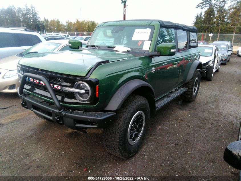 2022 FORD BRONCO BASE/BIG BEND VIN: 1FMEE5DP1NLA92622