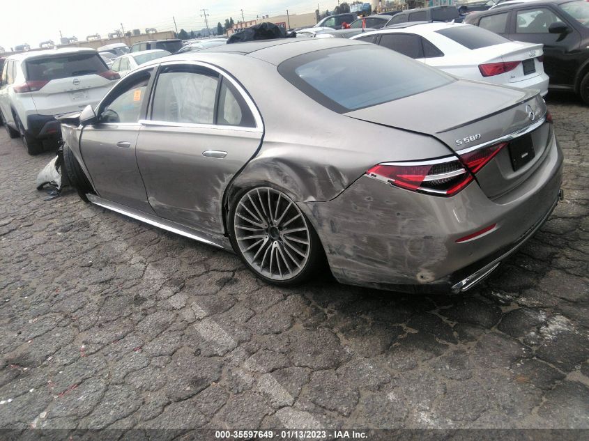 2022 MERCEDES-BENZ S-CLASS S 580 VIN: W1K6G7GB4NA067388