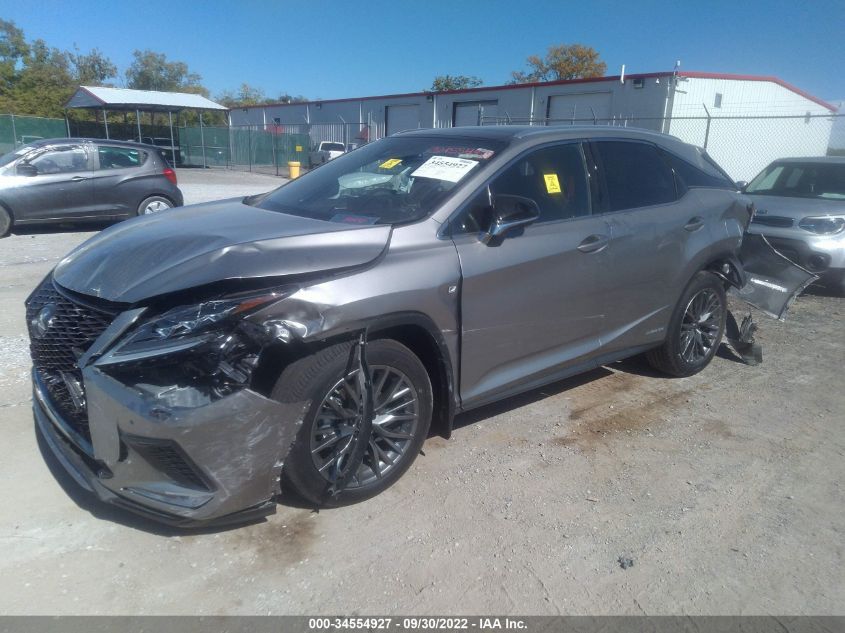 2022 LEXUS RX RX 450H F SPORT HANDLING VIN: 2T2YGMDAXNC081669