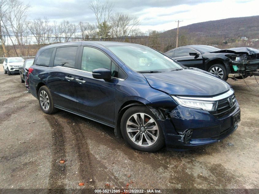 2021 HONDA ODYSSEY EX-L VIN: 5FNRL6H78MB023231