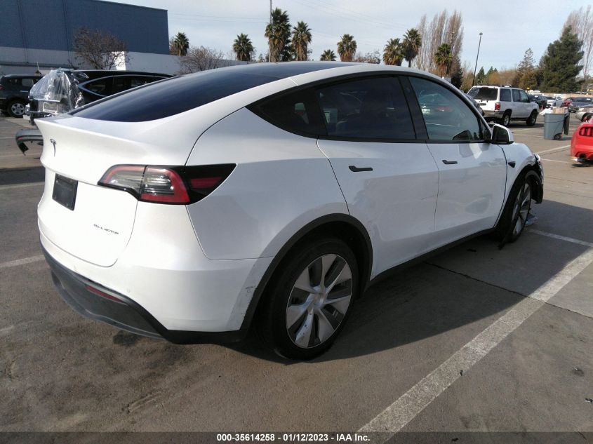 2022 TESLA MODEL Y LONG RANGE VIN: 7SAYGDEEXNF330539