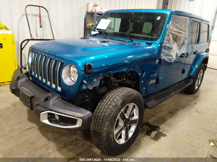 2020 JEEP WRANGLER UNLIMITED SAHARA VIN: 1C4HJXENXLW149918