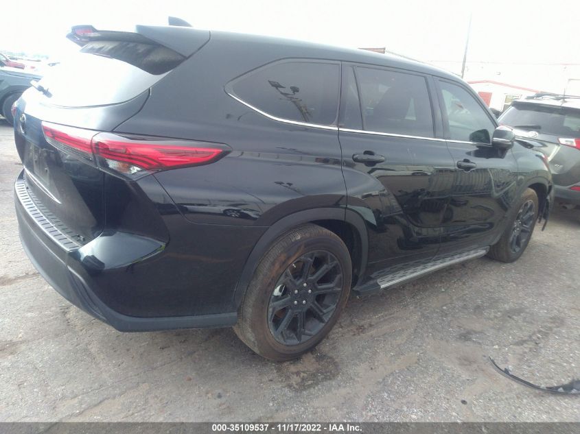 2022 TOYOTA HIGHLANDER LE VIN: 5TDZZRAH6NS552581
