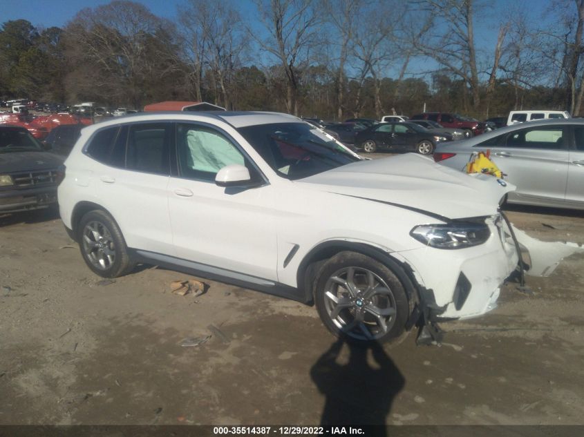 2022 BMW X3 SDRIVE30I VIN: 5UX43DP04N9H43111