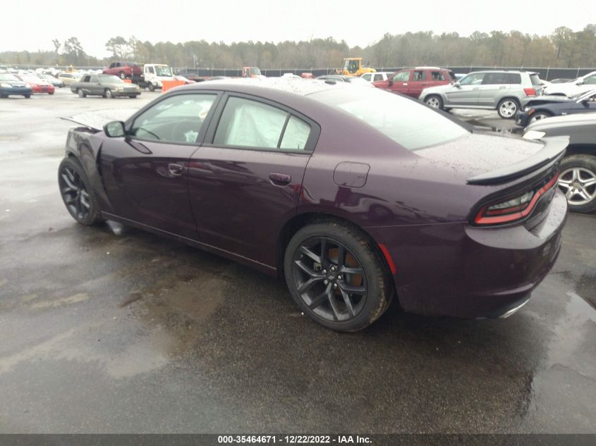 2022 DODGE CHARGER SXT VIN: 2C3CDXBG2NH220607