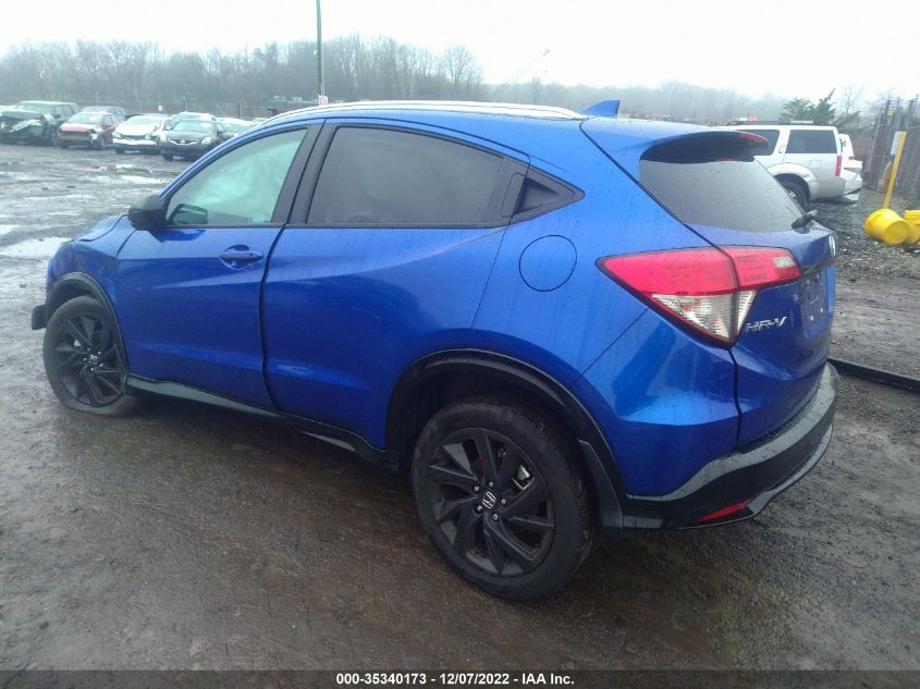 2022 HONDA HR-V SPORT VIN: 3CZRU6H1XNM721291