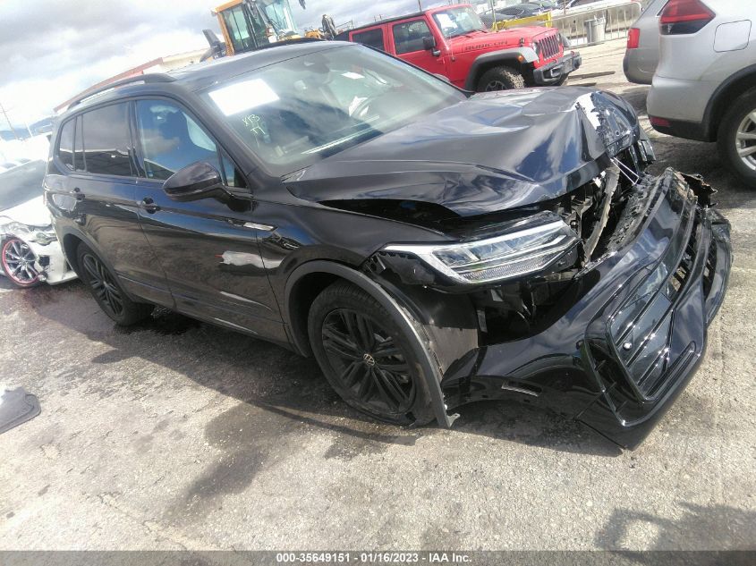 2022 VOLKSWAGEN TIGUAN SE R-LINE BLACK VIN: 3VVCB7AX6NM100007