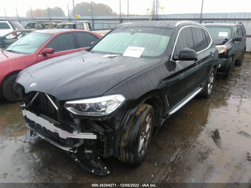 2021 BMW X3 XDRIVE30I VIN: 5UXTY5C09M9F16309
