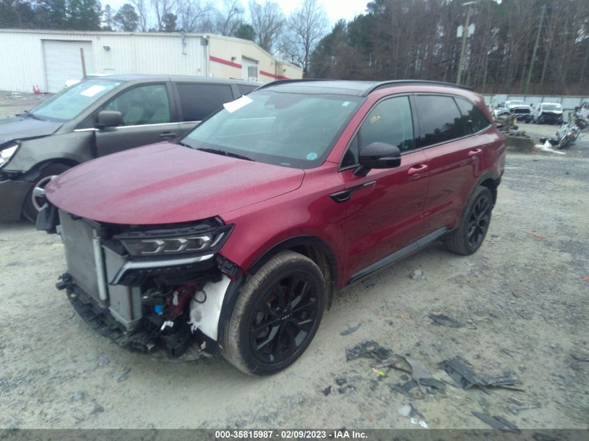 2022 KIA SORENTO SX VIN: 5XYRK4LF6NG099014