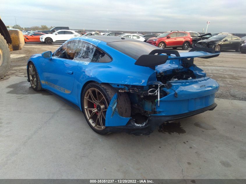 2022 PORSCHE 911 GT3 VIN: WP0AC2A91NS268684