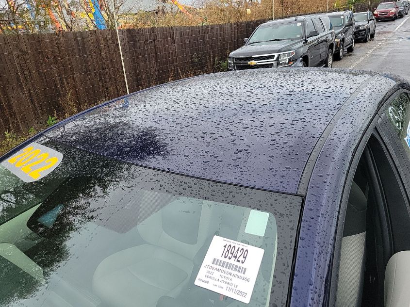 2022 TOYOTA COROLLA HYBRID LE VIN: JTDEAMDE5NJ055366