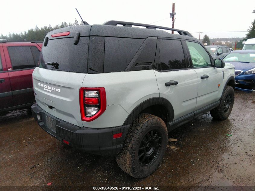 2021 FORD BRONCO SPORT BADLANDS VIN: 3FMCR9D97MRB07757