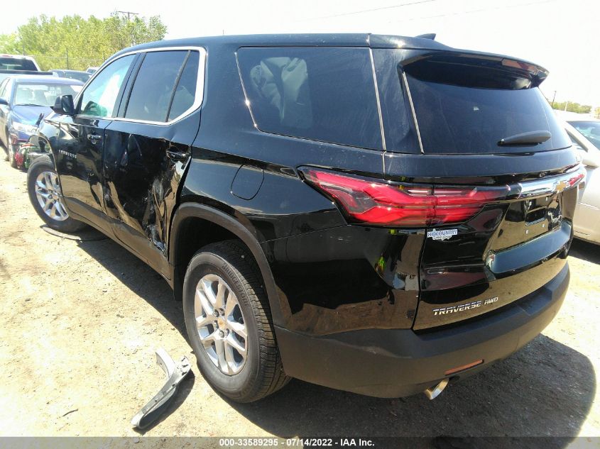 2022 CHEVROLET TRAVERSE LS VIN: 1GNEVFKW0NJ188636