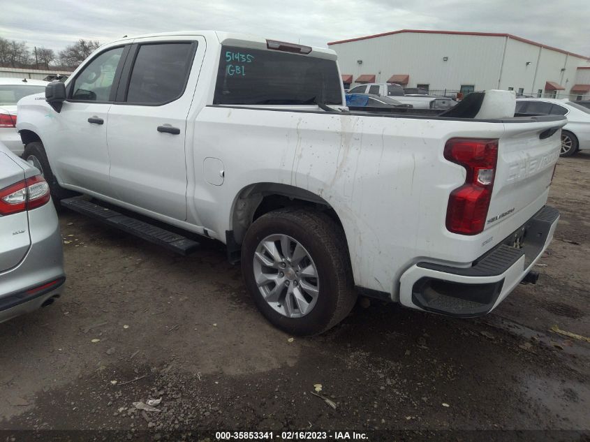2022 CHEVROLET SILVERADO 1500 CUSTOM VIN: 3GCPABEK9NG525191