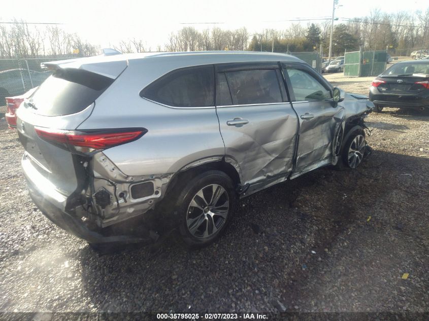 2021 TOYOTA HIGHLANDER XLE VIN: 5TDHZRBHXMS154184