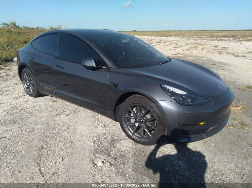 2022 TESLA MODEL 3 LONG RANGE VIN: 5YJ3E1EB8NF266146