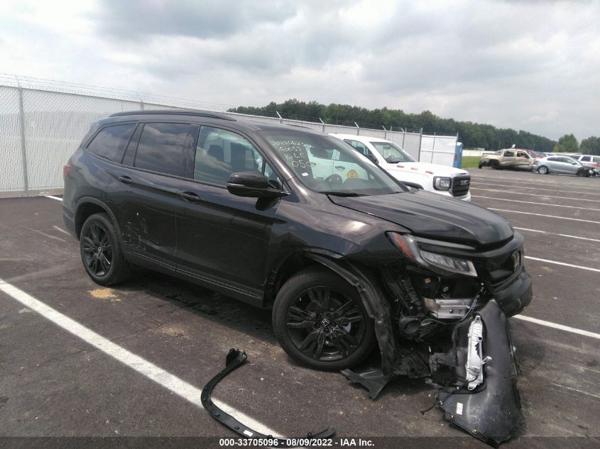 2022 HONDA PILOT BLACK EDITION VIN: 5FNYF6H71NB050078