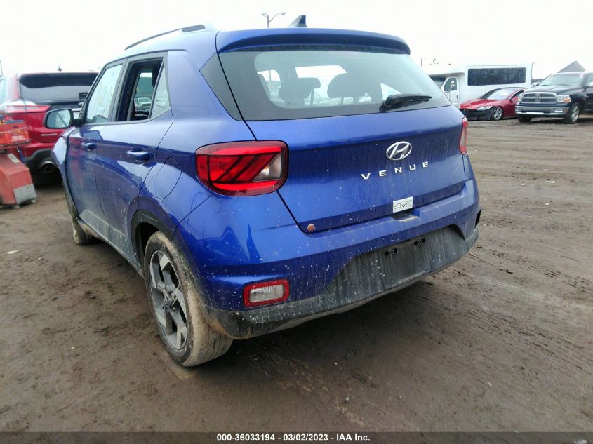2022 HYUNDAI VENUE SEL VIN: KMHRC8A35NU167620