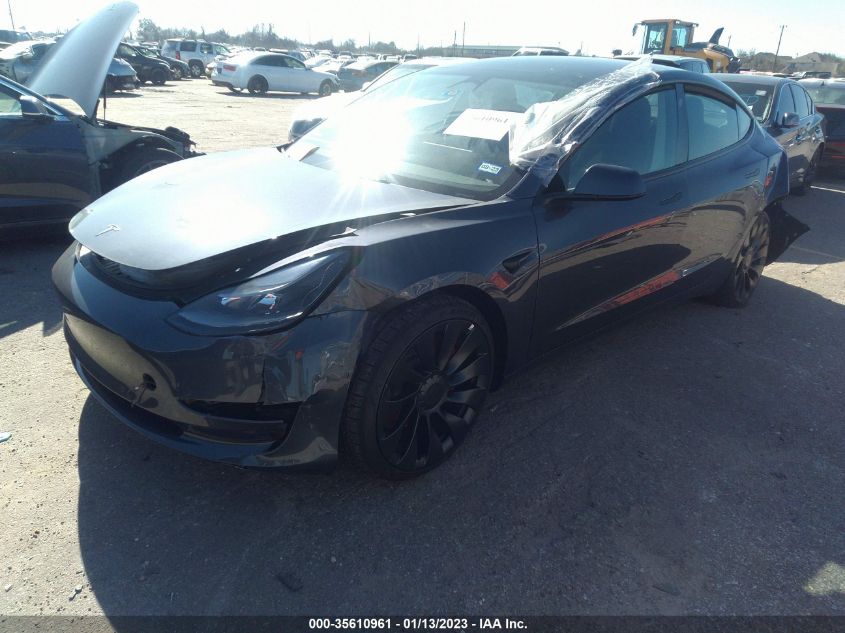 2022 TESLA MODEL 3 PERFORMANCE VIN: 5YJ3E1EC0NF306437