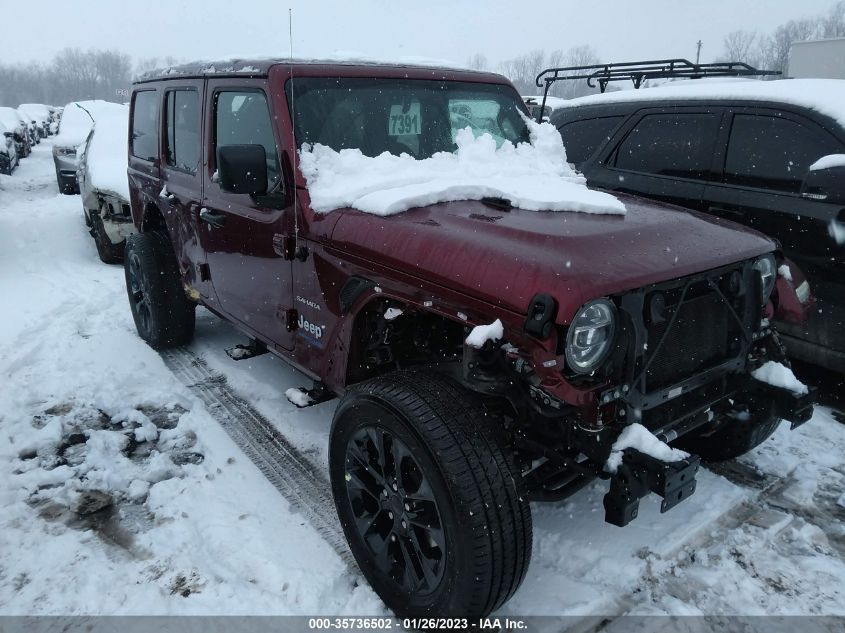 2022 JEEP WRANGLER 4XE UNLIMITED SAHARA VIN: 1C4JJXP63NW170216