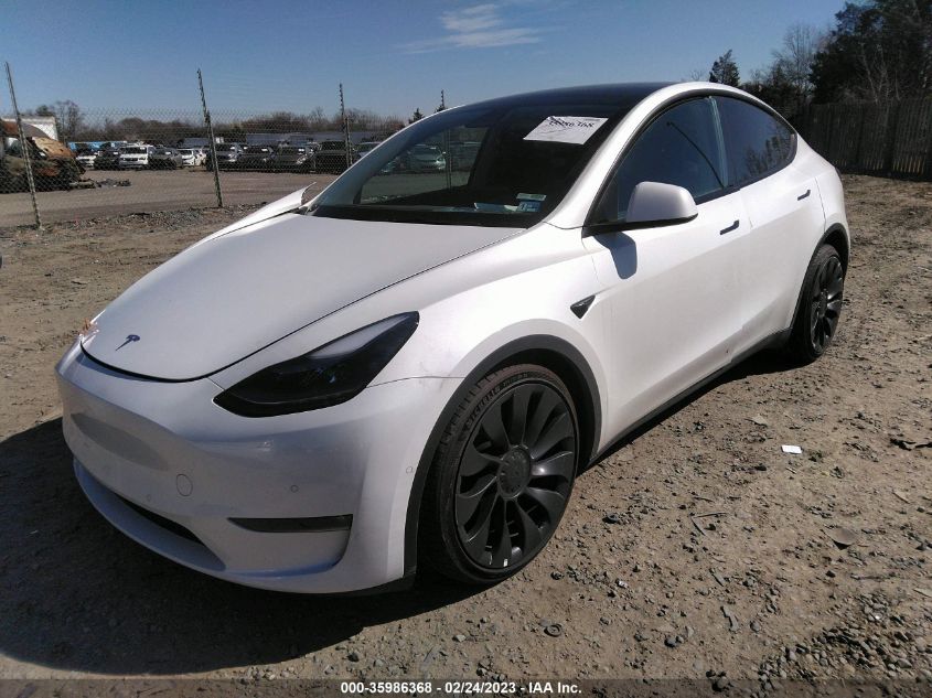 2022 TESLA MODEL Y PERFORMANCE VIN: 7SAYGDEF3NF353363
