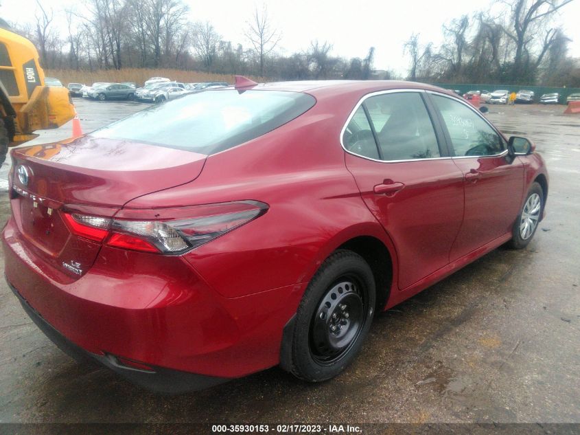 2022 TOYOTA CAMRY HYBRID LE VIN: 4T1C31AK0NU595812