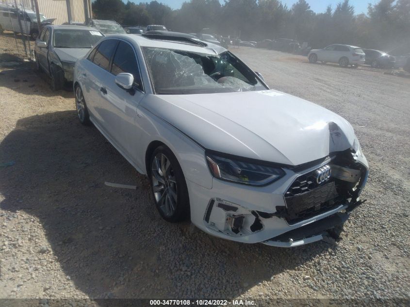 2021 AUDI A4 SEDAN S LINE PREMIUM PLUS VIN: WAUEAAF44MN007350