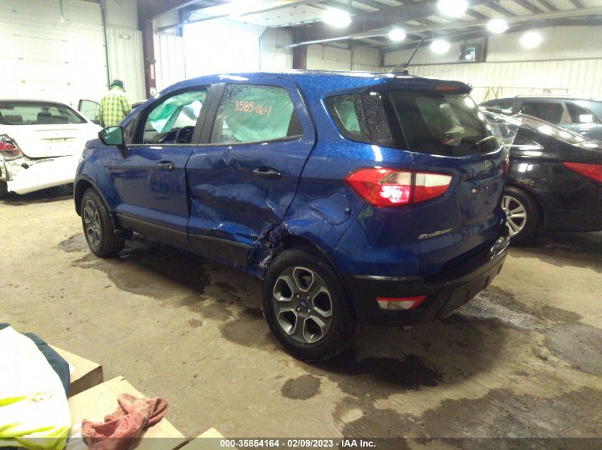 2022 FORD ECOSPORT S VIN: MAJ6S3FL0NC458382