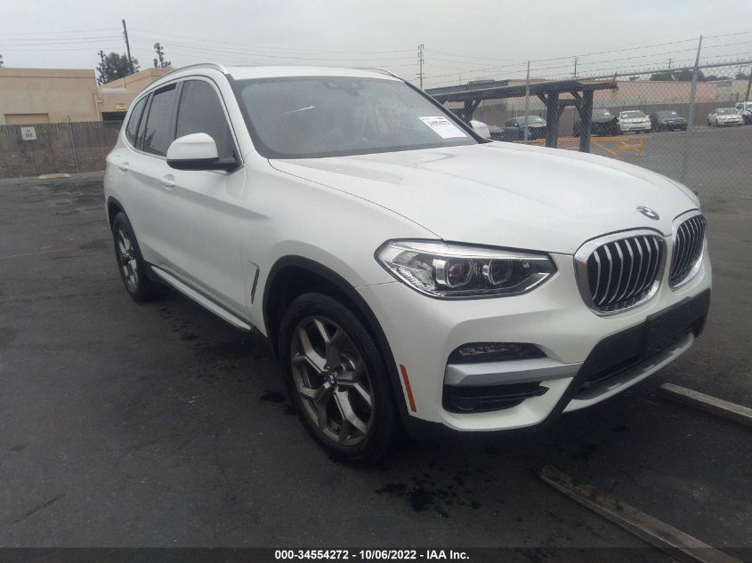 2021 BMW X3 XDRIVE30E VIN: 5UXTS1C00M9D75415
