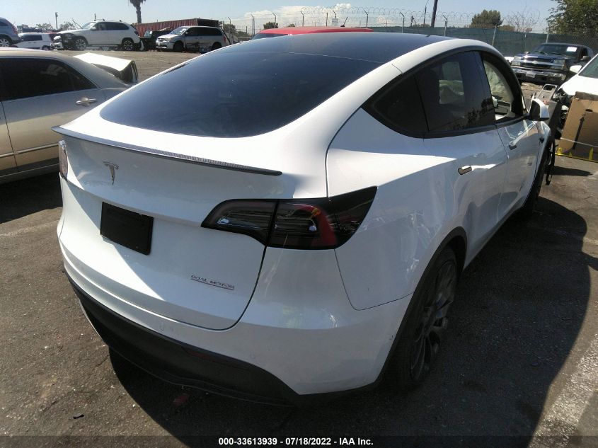 2022 TESLA MODEL Y PERFORMANCE VIN: 7SAYGDEF5NF490045