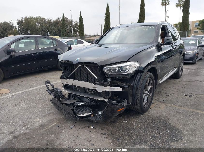 2021 BMW X3 SDRIVE30I VIN: 5UXTY3C06M9G98233