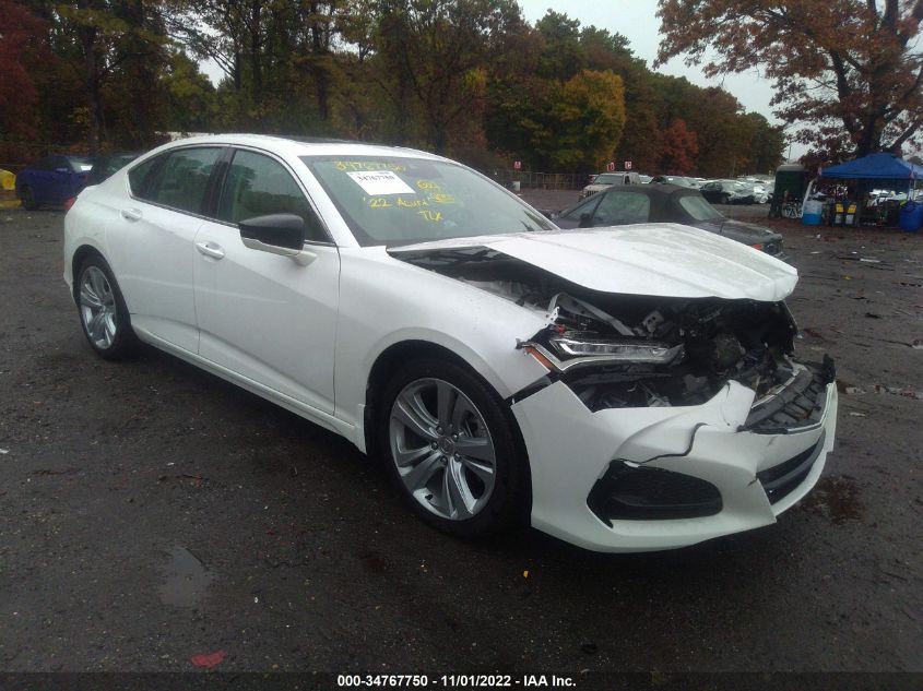 2022 ACURA TLX W/TECHNOLOGY PACKAGE VIN: 19UUB5F49NA001959