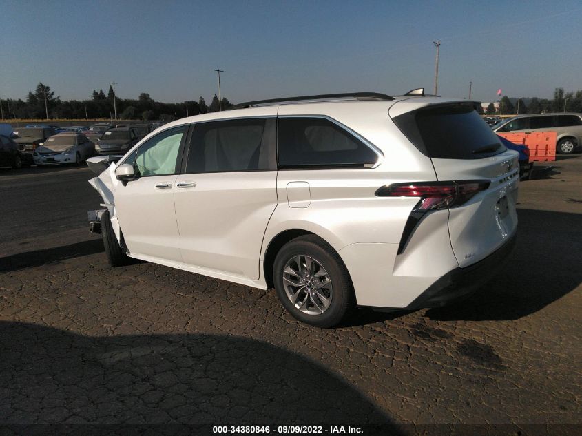 2022 TOYOTA SIENNA XLE VIN: 5TDYSKFC7NS041062
