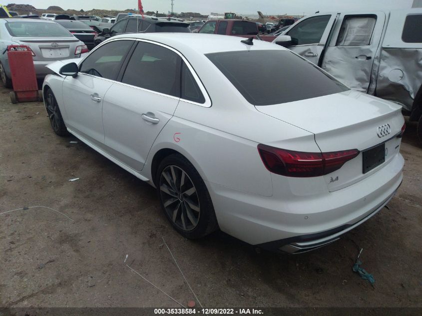 2021 AUDI A4 SEDAN PREMIUM VIN: WAUABAF42MA024148